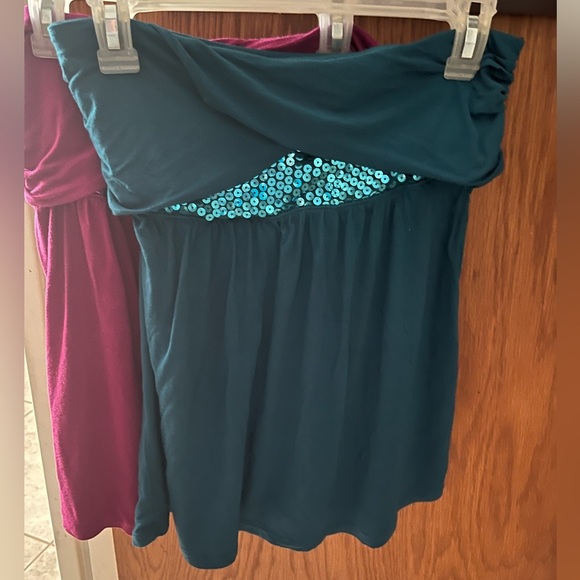 Express Sequin Accent strapless tops - Picture 4 of 6